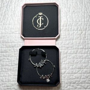 Juicy Couture, Silvertone hoop earrings. Authentic, vintage.